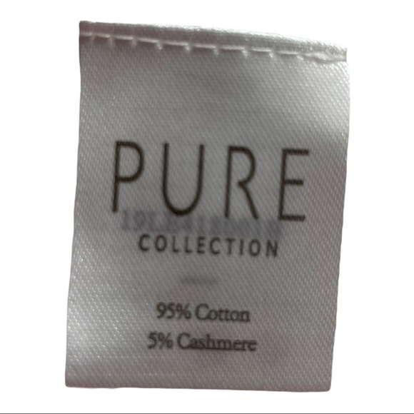 Pure collection collared white short sleeve knit top. Size 8/10 cotton - Picture 12 of 12